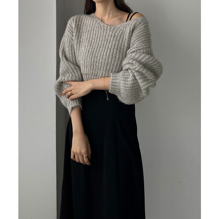 Louere ショートニットトップス＋フレアキャミワンピース | Louere | 詳細画像32 