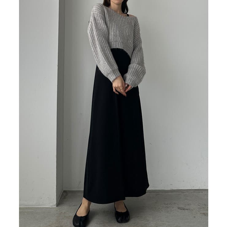 Louere ショートニットトップス＋フレアキャミワンピース | Louere | 詳細画像35 