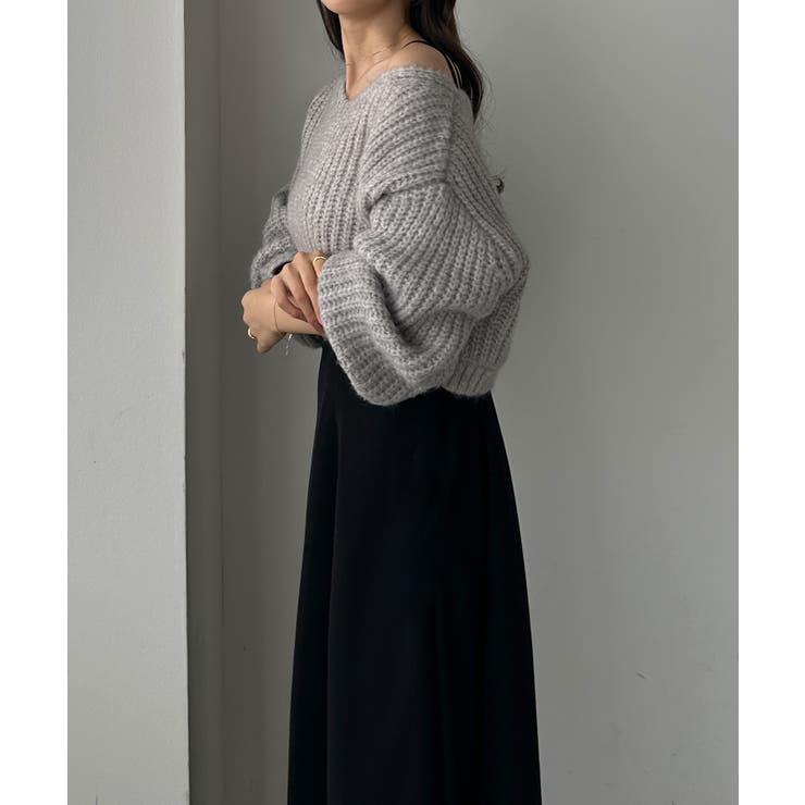 Louere ショートニットトップス＋フレアキャミワンピース | Louere | 詳細画像36 