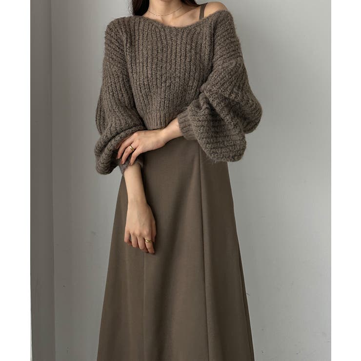 Louere ショートニットトップス＋フレアキャミワンピース | Louere | 詳細画像38 