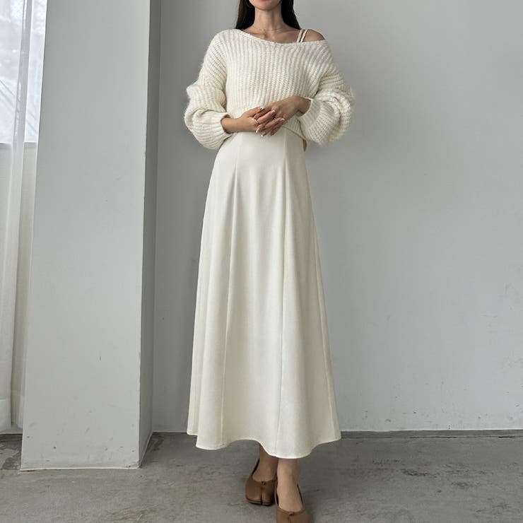 Louere ショートニットトップス＋フレアキャミワンピース | Louere | 詳細画像5 