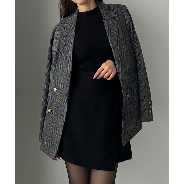 Louere ゴールドボタンテーラードジャケット[品番：AMTW0011333