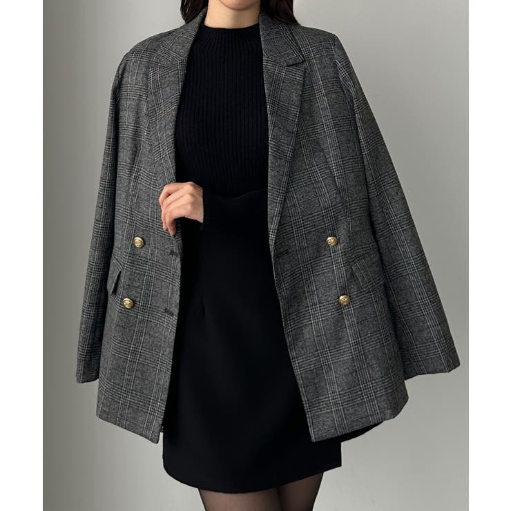 Louere ゴールドボタンテーラードジャケット S ブラウン 372】ゴールドボタンテーラードジャケット | Louere (ルエレ