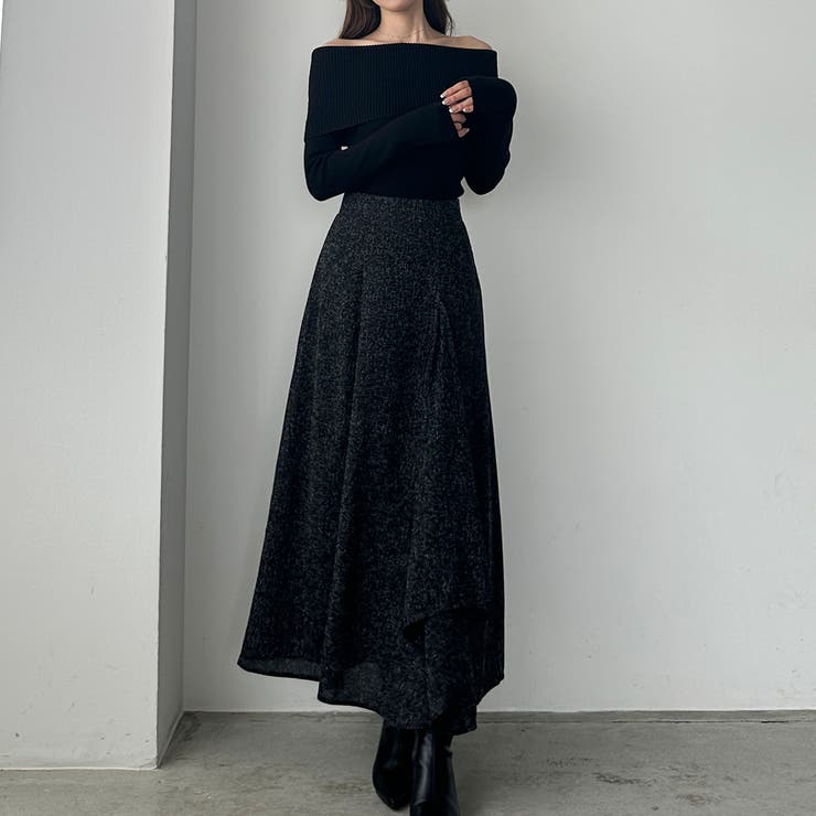 Louere ワイドオフショル長袖ニットトップス | Louere | 詳細画像12 