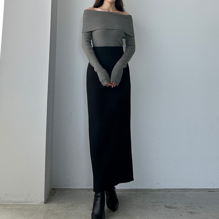 Louere ワイドオフショル長袖ニットトップス | Louere | 詳細画像17 