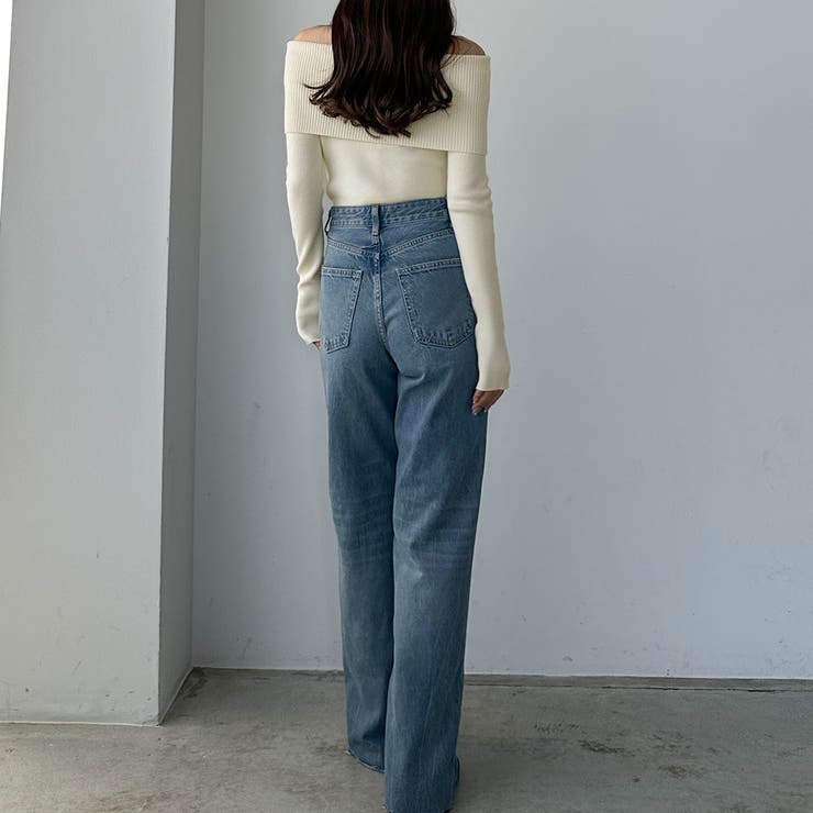 Louere ワイドオフショル長袖ニットトップス | Louere | 詳細画像5 