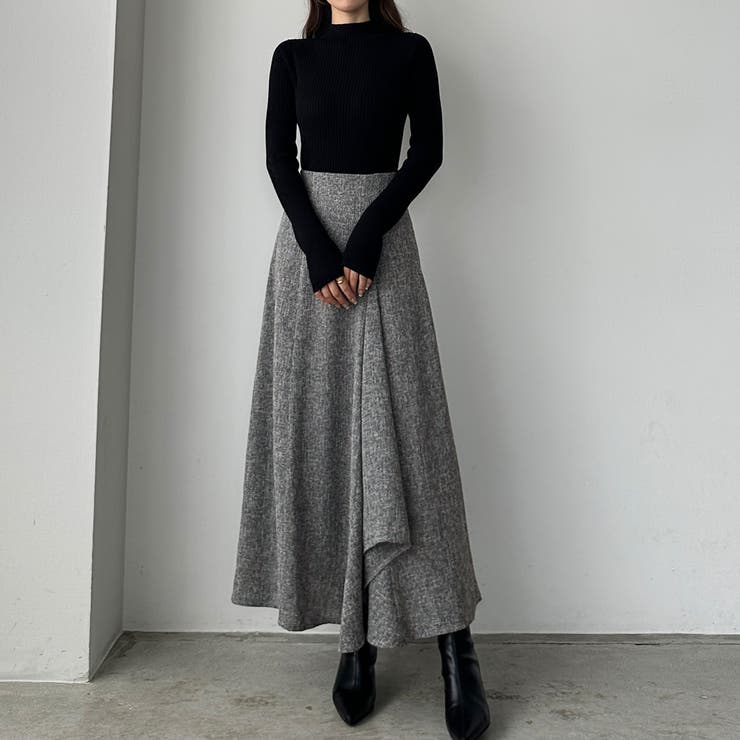 Louere ツイードハイウエストラッフルフレアスカート | Louere | 詳細画像10 