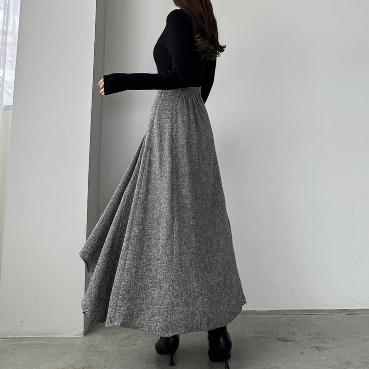Louere ツイードハイウエストラッフルフレアスカート | Louere | 詳細画像11 