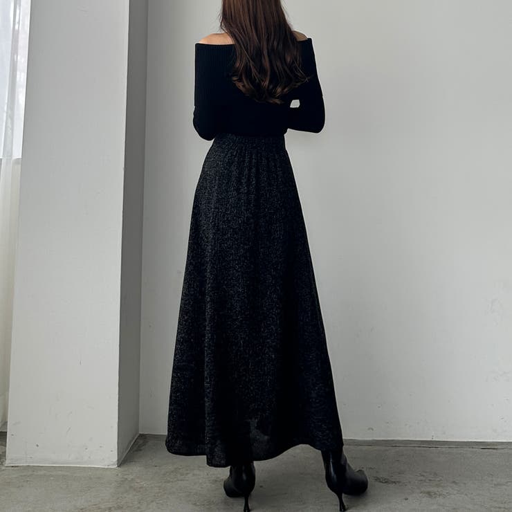 Louere ツイードハイウエストラッフルフレアスカート | Louere | 詳細画像4 