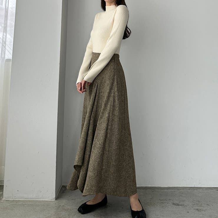 Louere ツイードハイウエストラッフルフレアスカート | Louere | 詳細画像6 