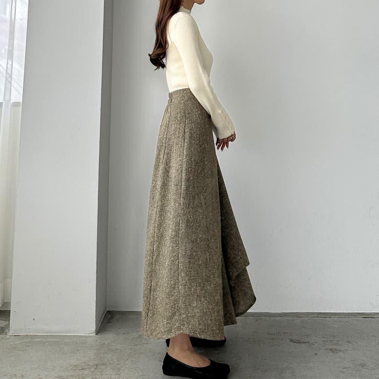 Louere ツイードハイウエストラッフルフレアスカート | Louere | 詳細画像8 