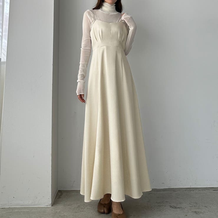 Louere ウエストタックフレアキャミワンピース[品番：AMTW0011150