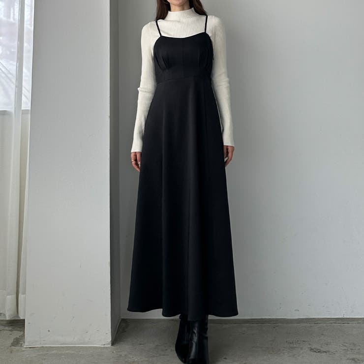 Louere ウエストタックフレアキャミワンピース[品番：AMTW0011150