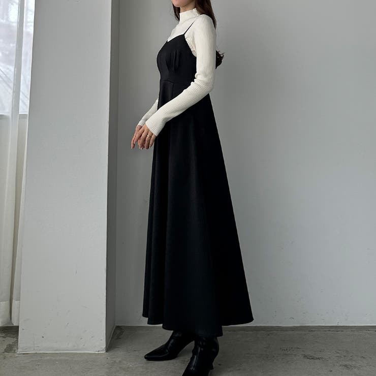 Louere ウエストタックフレアキャミワンピース[品番：AMTW0011150