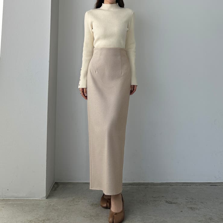 Louere ハイウエストヘリンボーンバックスリットペンシルスカート | Louere | 詳細画像11 