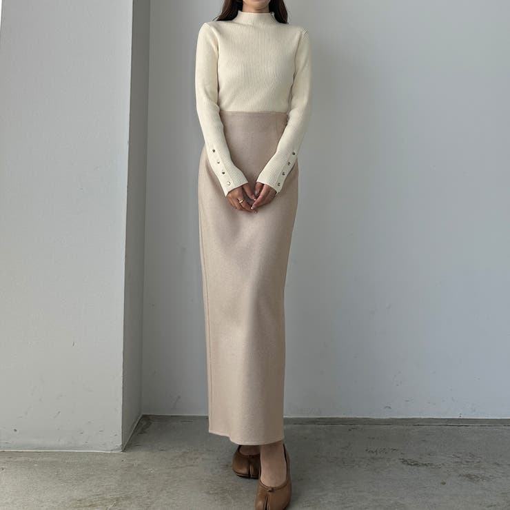 Louere ハイウエストヘリンボーンバックスリットペンシルスカート | Louere | 詳細画像12 
