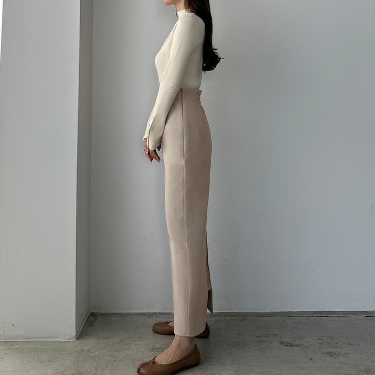 Louere ハイウエストヘリンボーンバックスリットペンシルスカート | Louere | 詳細画像13 