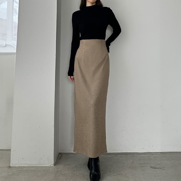 Louere ハイウエストヘリンボーンバックスリットペンシルスカート | Louere | 詳細画像14 