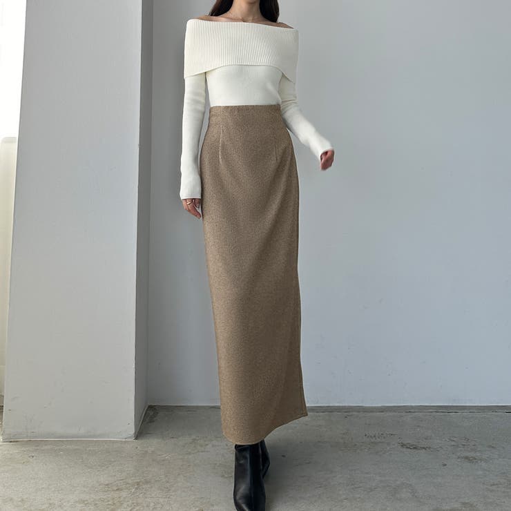 Louere ハイウエストヘリンボーンバックスリットペンシルスカート | Louere | 詳細画像16 