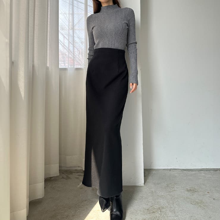 Louere ハイウエストヘリンボーンバックスリットペンシルスカート | Louere | 詳細画像2 