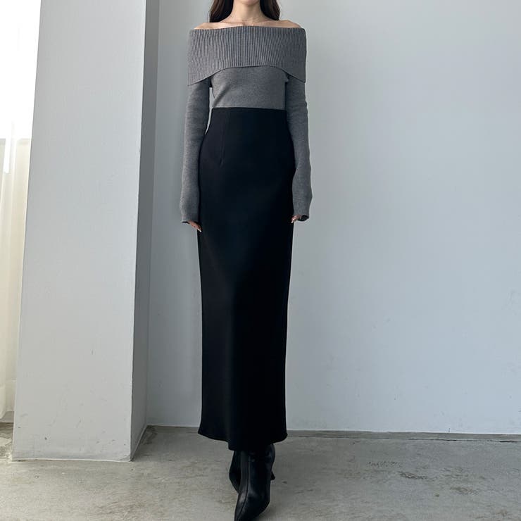 Louere ハイウエストヘリンボーンバックスリットペンシルスカート | Louere | 詳細画像6 