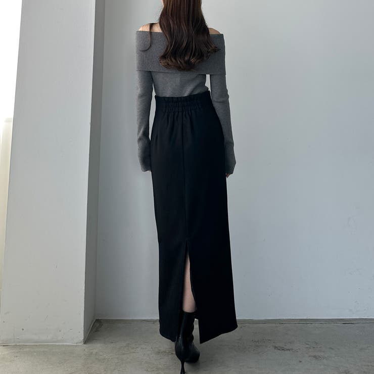 Louere ハイウエストヘリンボーンバックスリットペンシルスカート | Louere | 詳細画像9 