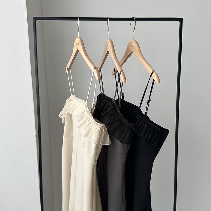 Louere バックレースアップフリルオールインワン[品番：AMTW0011091 