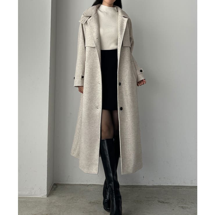 Louere 2wayステンカラーロングコート[品番：AMTW0011437