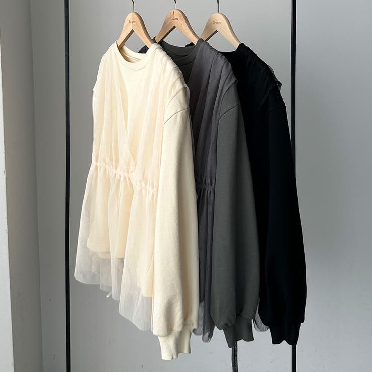 Louere チュールドッキングスウェット[品番：AMTW0011396]｜Louere