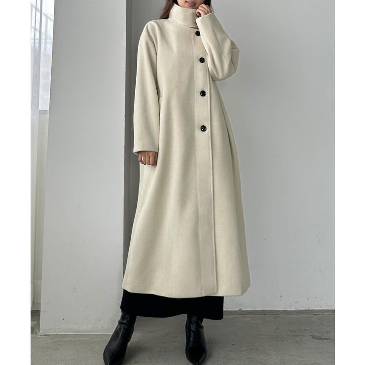 Louere シャギーハイネックオーバーコート[品番：AMTW0011394