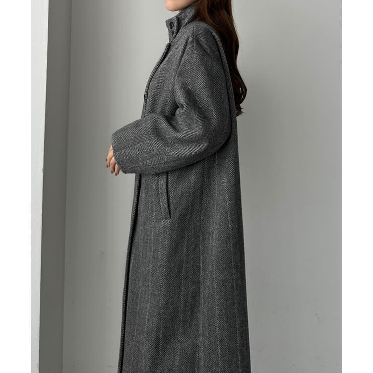 Louere シャギーハイネックオーバーコート[品番：AMTW0011394