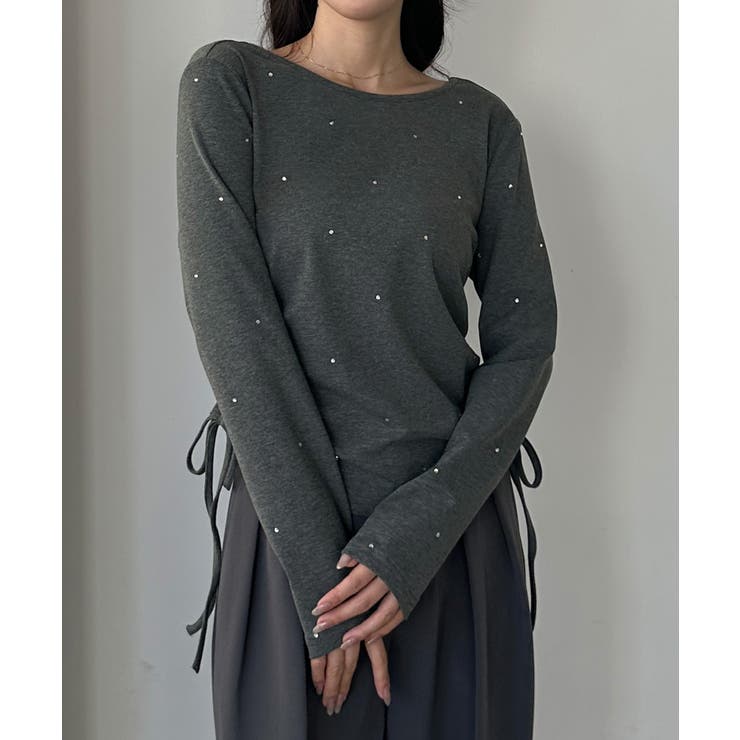 Louere ラインストーンドロストTシャツ | Louere | 詳細画像18 