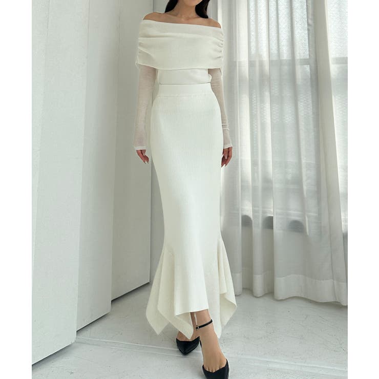 Louere シアーオフショルニットトップス | Louere | 詳細画像14 