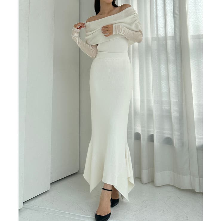 Louere シアーオフショルニットトップス | Louere | 詳細画像15 