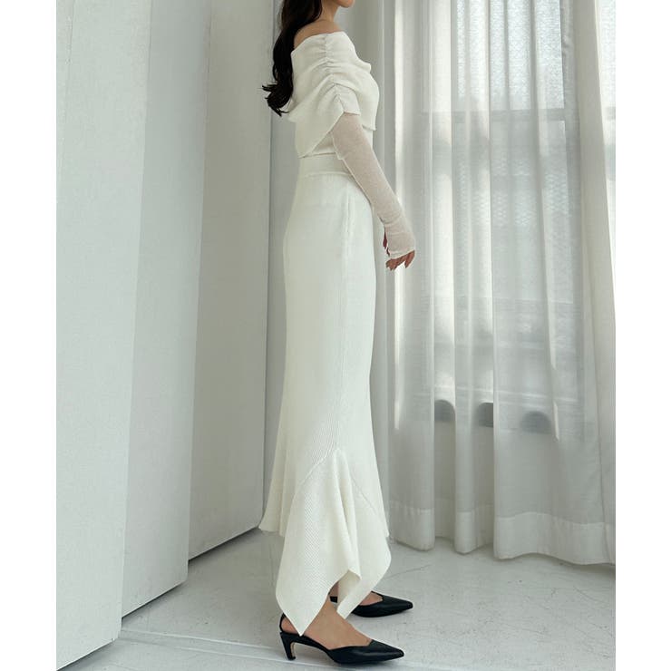 Louere シアーオフショルニットトップス | Louere | 詳細画像16 