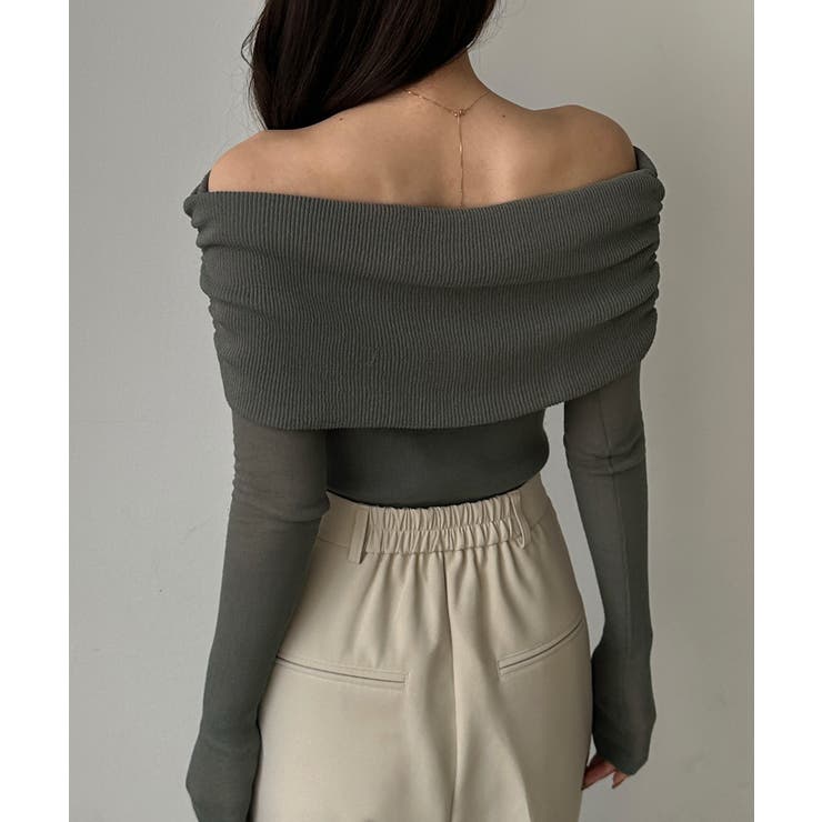 Louere シアーオフショルニットトップス | Louere | 詳細画像21 