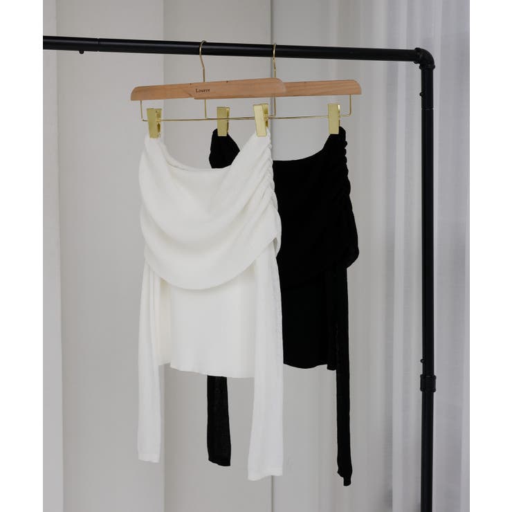 Louere シアーオフショルニットトップス | Louere | 詳細画像23 