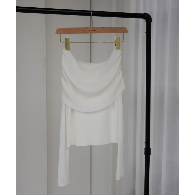 Louere シアーオフショルニットトップス | Louere | 詳細画像24 