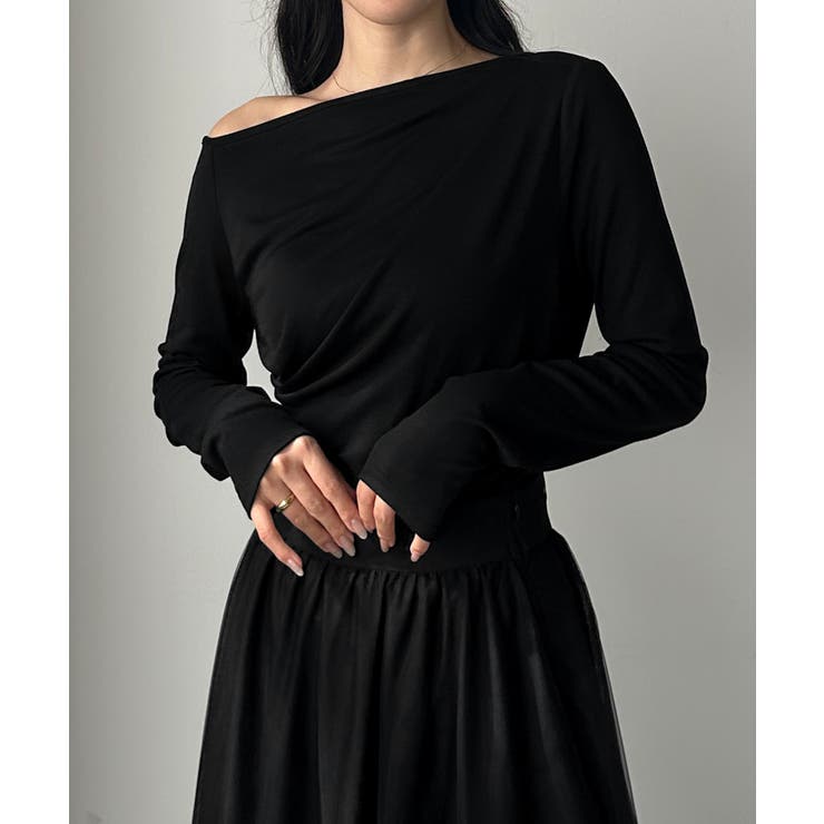 Louere ワンショルドレープカットソー | Louere | 詳細画像1 