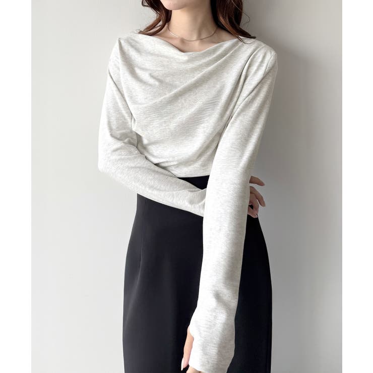 mipiarl  薄手ドレープトップス | JUNOAH | 詳細画像10 