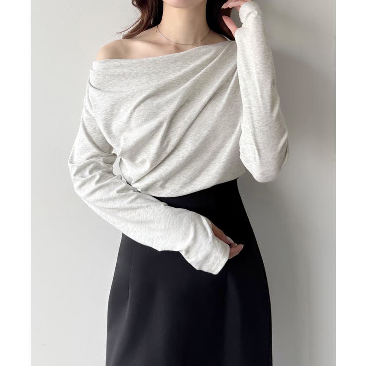 mipiarl  薄手ドレープトップス | JUNOAH | 詳細画像13 