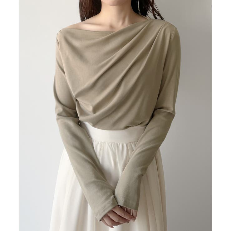 mipiarl  薄手ドレープトップス | JUNOAH | 詳細画像15 