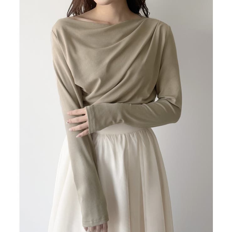 mipiarl  薄手ドレープトップス | JUNOAH | 詳細画像16 