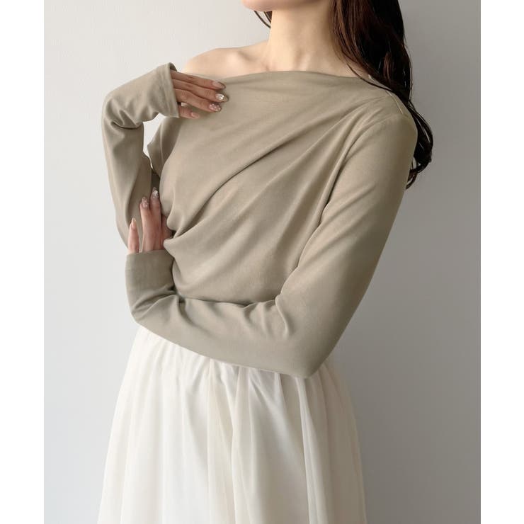 mipiarl  薄手ドレープトップス | JUNOAH | 詳細画像17 