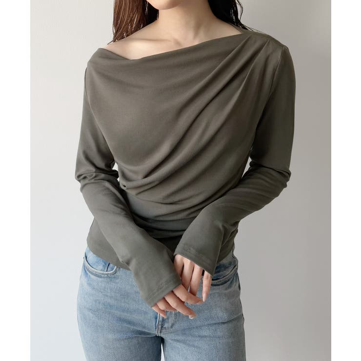 mipiarl  薄手ドレープトップス | JUNOAH | 詳細画像18 