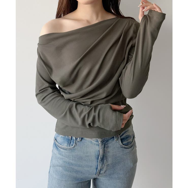 mipiarl  薄手ドレープトップス | JUNOAH | 詳細画像20 