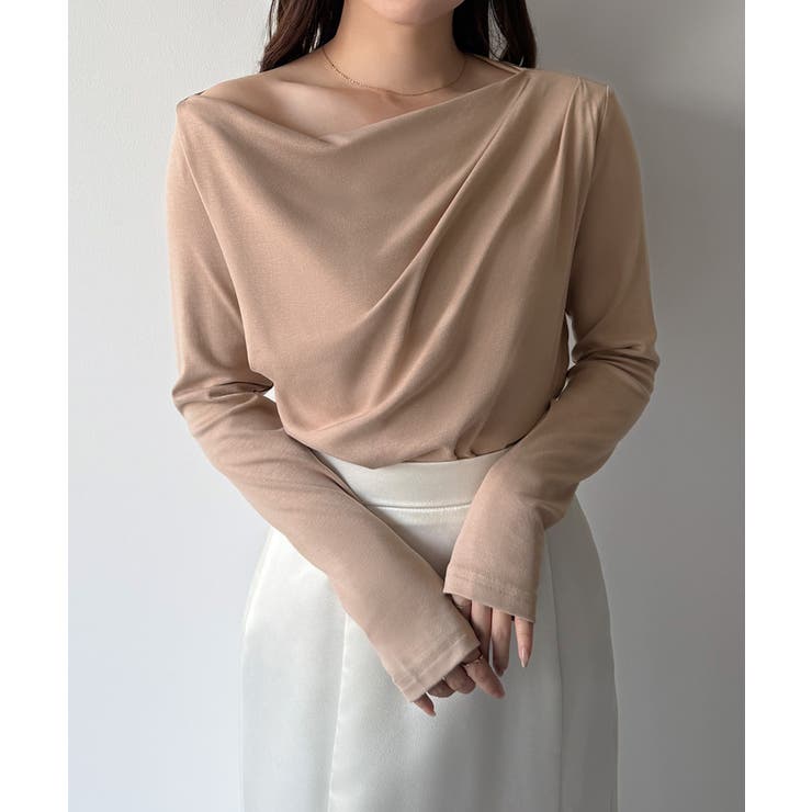 mipiarl  薄手ドレープトップス | JUNOAH | 詳細画像32 