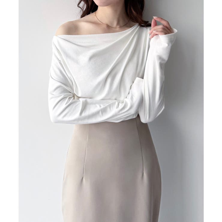 mipiarl  薄手ドレープトップス | JUNOAH | 詳細画像4 