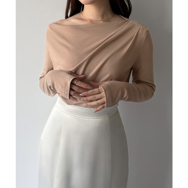 mipiarl  薄手ドレープトップス | JUNOAH | 詳細画像34 