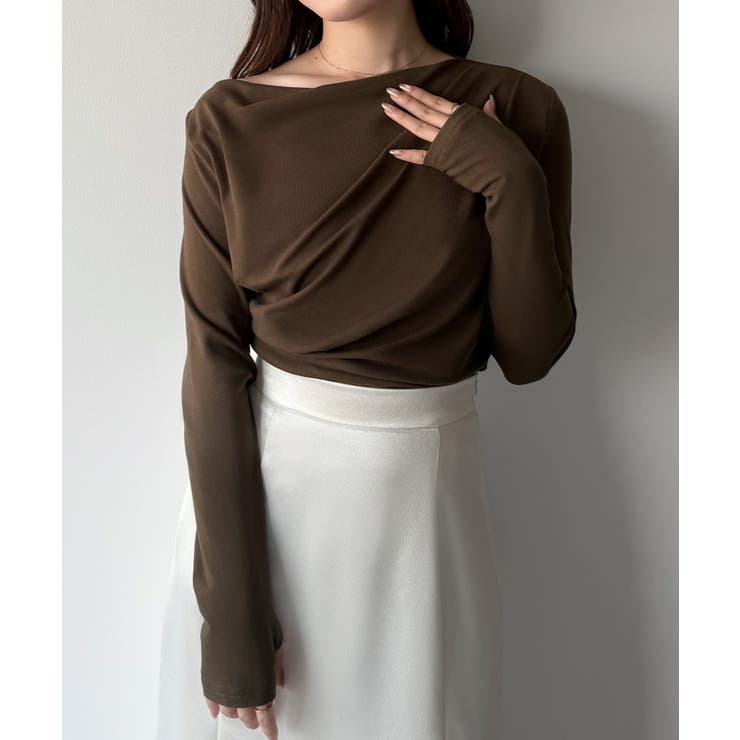 mipiarl  薄手ドレープトップス | JUNOAH | 詳細画像36 